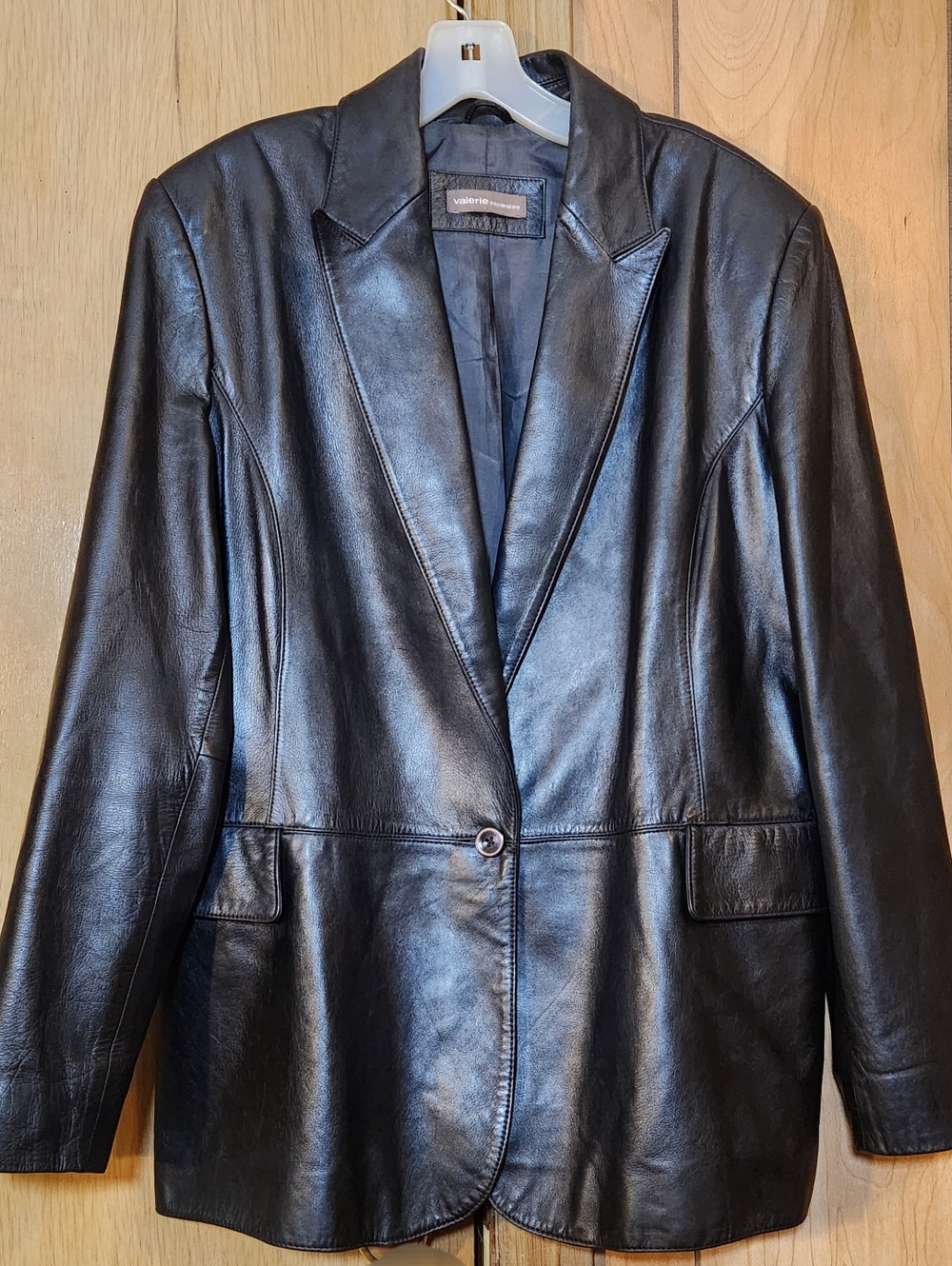 Vintage Valerie Separates Black Leather Jacket Womens XL Coat